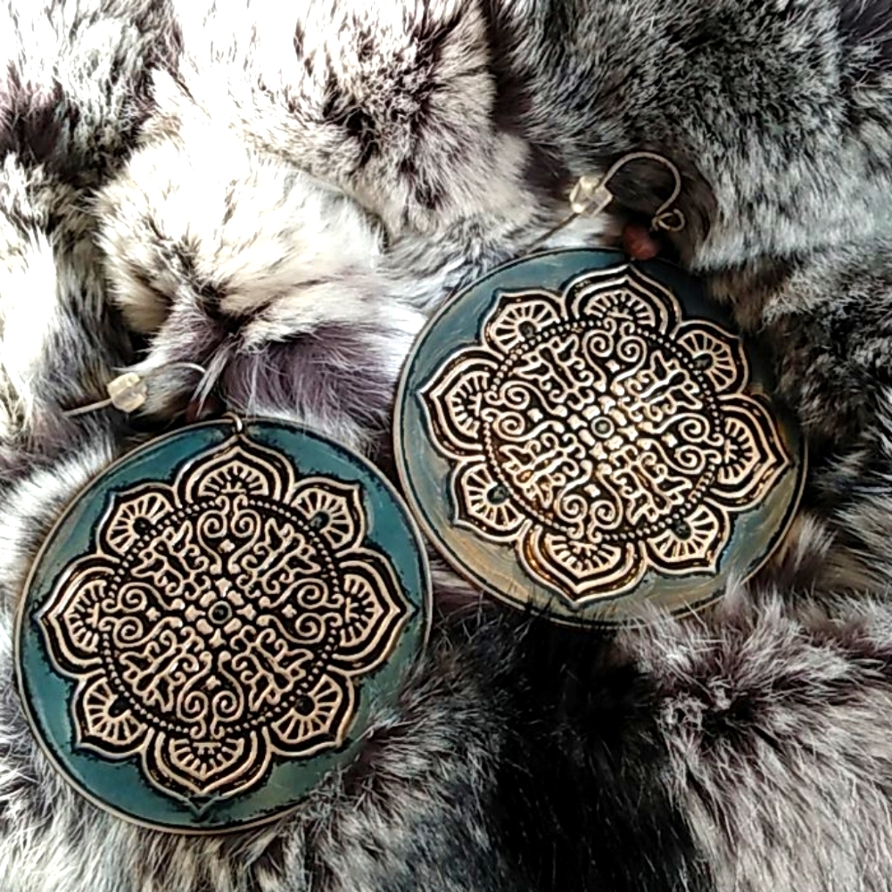 Boho Blue Sun Earrings ✨
